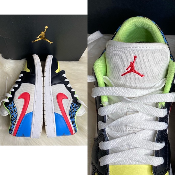 Air Jordan 1 Low GS "White Mesh / Multicolor - Picture 3 of 11